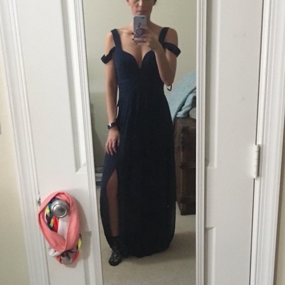 Lulus ocean of elegance navy blue dress - Picture 4 of 5